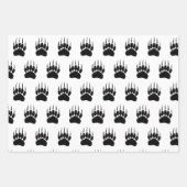 Klein zwart Beer afdrukken Inpakpapier Vel (Voorkant 2)