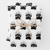 Klein zwart Beer afdrukken Inpakpapier Vel (In situ)