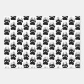 Klein zwart Beer afdrukken Inpakpapier Vel (Voorkant 2)