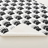 Klein zwart Beer afdrukken Sherpa Deken (3/4)