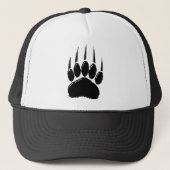 Klein zwart Beer afdrukken Trucker Pet (Voorkant)