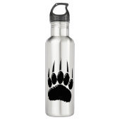 Klein zwart Beer afdrukken Waterfles (Voorkant)