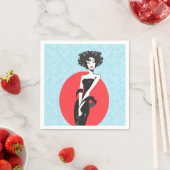 Klein zwart jurkje Stunner Cocktaillservietten Servet (Insitu)