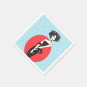 Klein zwart jurkje Stunner Cocktaillservietten Servet (Hoek)