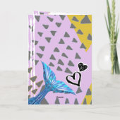 Klein zwart meisje blanco Wenskaart Kaart (Achterkant)