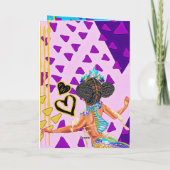 Klein zwart meisje blanco Wenskaart Kaart (Achterkant)