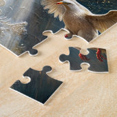 Klein zwart meisje engel met afro legpuzzel (Zijkant)