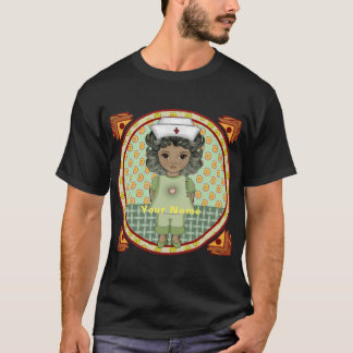 Klein zwart meisje verpleegster t-shirt