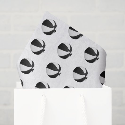klein zwart-wit basketbalpatroon tissuepapier (Cadeauzakje)