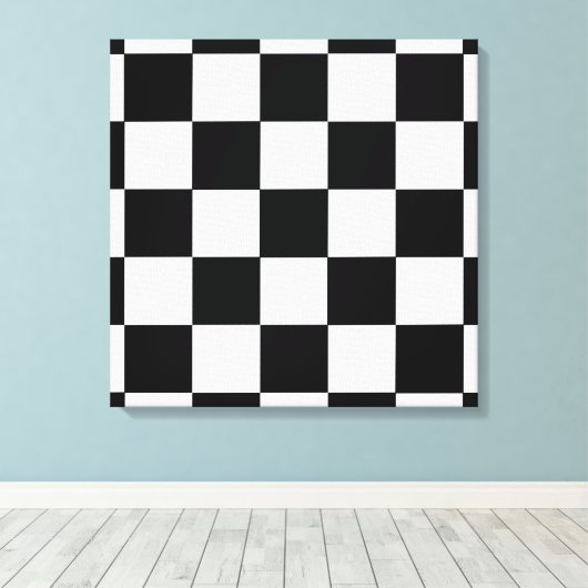 Klein-zwart-wit-toetsenbord-canvasarchitectuur Canvas Afdruk (Insitu (Houten vloer))