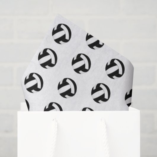klein zwart-wit volleybalpatroon tissuepapier (Cadeauzakje)