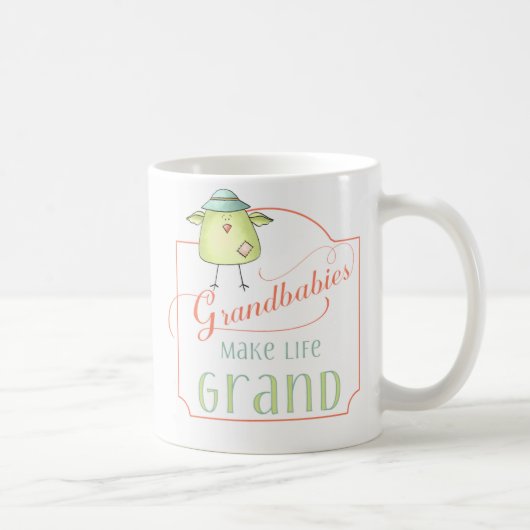 Kleinbaby's maken het leven grootse typografie met koffiemok (Rechts)