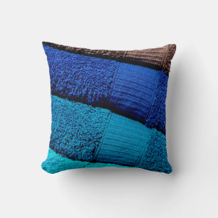 Kleinblauw turquoise grijs kussen