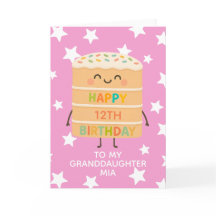 Kleindochter 12e Verjaardag Roze Schattigee Cake C