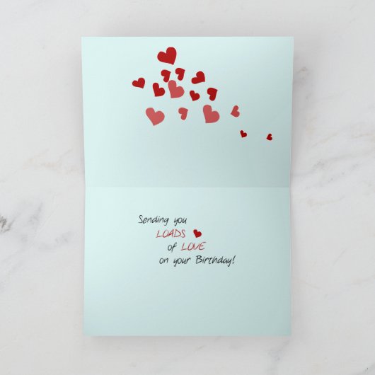 Kleindochter 23e Verjaardag Auto Load of Hearts Kaart (Binnen)