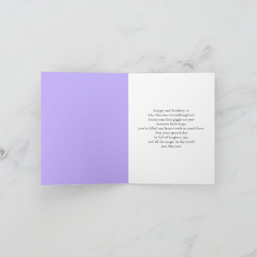 Kleindochter 2e verjaardag Teddy Bear Ballerina Kaart (Binnen)