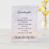 Kleindochter Aanmoediging Gedicht ontwerp Groet Kaart (Gele Bloem)