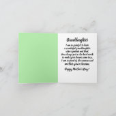 Kleindochter Afrikaanse Amerikaanse Moederdag Kaar Kaart (Binnen)