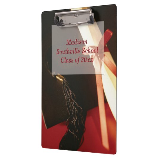 Kleindochter Afstuderen wenst, verticale cadeautje Klembord (Links)