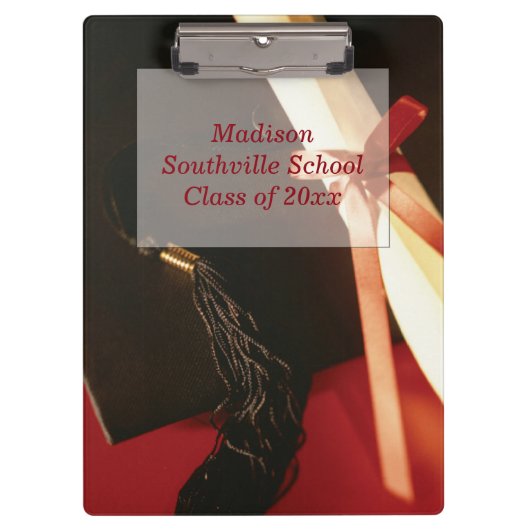 Kleindochter Afstuderen wenst, verticale cadeautje Klembord (Voorkant)