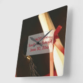 Kleindochter Afstuderen Wishes, Square Clock Vierkante Klok (Hoek)