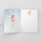 Kleindochter Ballerina Kerstboom Sneeuwvlokken Kaart (Binnen)