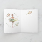 Kleindochter Ballerina Kerstmis Kaart (Binnen)