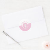 Kleindochter Baptism gefeliciteerd Roze Kind o Ronde Sticker (Envelop)