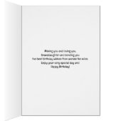 Kleindochter Beste Verjaardag Wensen Bloemen Gras (Binnen (Rechts))