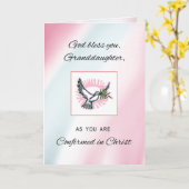 Kleindochter Bevestiging Duif Kaart (Gele Bloem)