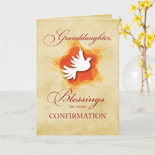 Kleindochter, Bevestiging Gefeliciteerd Dove Kaart (Gele Bloem)