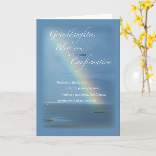 Kleindochter, Bevestiging Rainbow Gefeliciteerd Kaart (Gele Bloem)