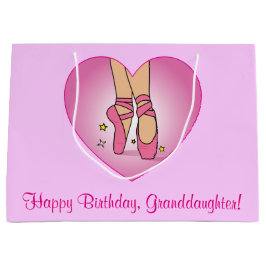 Kleindochter Birthday Ballet Slippers in hart Large Cadeautasje