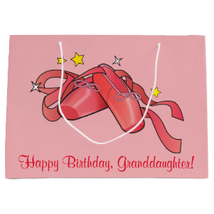 Kleindochter Birthday Ballet Slippers met sterren Groot Cadeauzakje