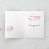  kleindochter Birthday Balloon Kaart (Binnen)