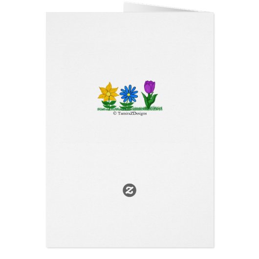 Kleindochter Birthday Love Floral Kaart (Achterkant)