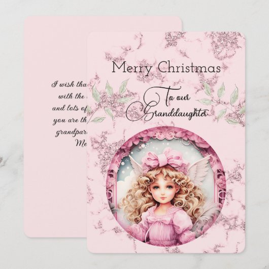 Kleindochter Blondine Doll Kerstwensen (Voorkant / Achterkant)