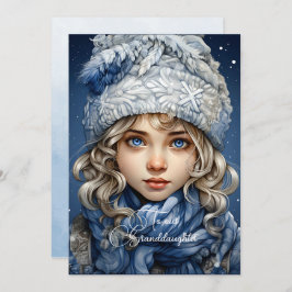 Kleindochter Blondine Haired Meisje Kerstwensen