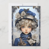 Kleindochter Blondine Haired Meisje Kerstwensen (Voorkant)