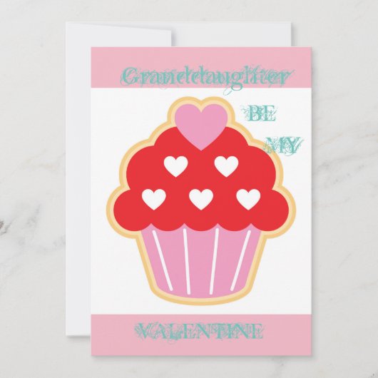Kleindochter Cupcake-Valentijn Feestdagenkaart (Voorkant)