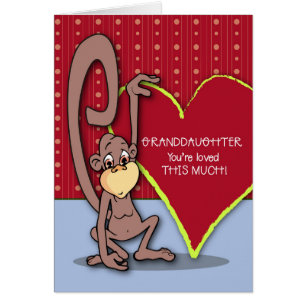 Kleindochter Cute Monkey op dag van de Valentijn