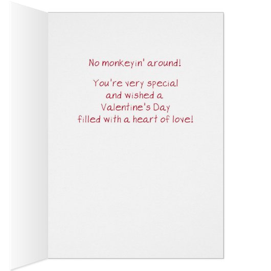 Kleindochter Cute Monkey op dag van de Valentijn (Binnen (Rechts))