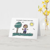 Kleindochter Denken aan U Zomer Camp Stick Kaart (Gele Bloem)