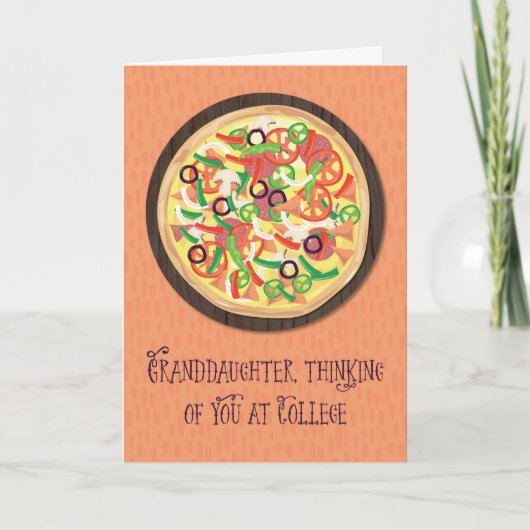 Kleindochter die aan je denkt op College Pizza Kaart (Voorkant)