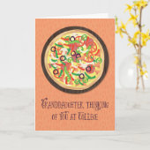 Kleindochter die aan je denkt op College Pizza Kaart (Gele Bloem)