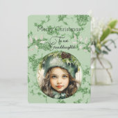 Kleindochter Donker Haired Meisje Kerstwensen (Staand voorkant)