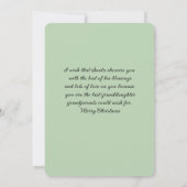 Kleindochter Donker Haired Meisje Kerstwensen (Achterkant)