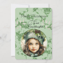 Kleindochter Donker Haired Meisje Kerstwensen