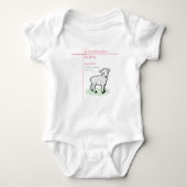 Kleindochter Doop Roze Lam Gepersonaliseerd Romper (Voorkant)