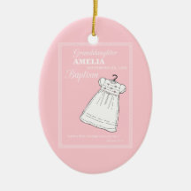 Kleindochter, doopjurk op roze gepersonaliseerd